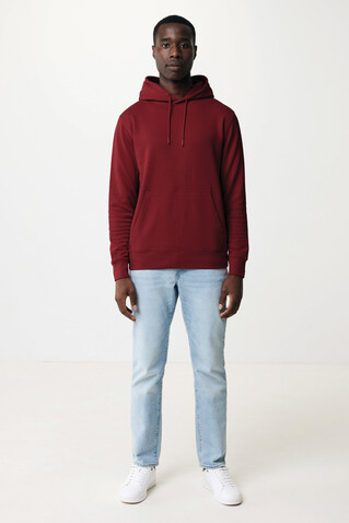 IQONIQ Rila Lightweight Hoodie aus recycelter Baumwolle burgunderrot bedrucken, Art.-Nr. T9404.007.XXXL
