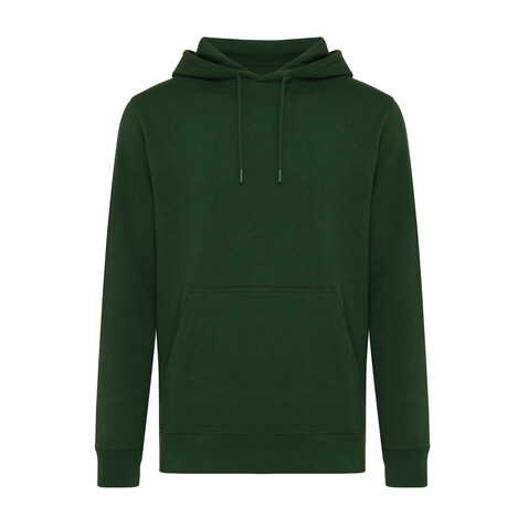 IQONIQ Rila Lightweight Hoodie aus recycelter Baumwolle forest green bedrucken, Art.-Nr. T9404.005.L