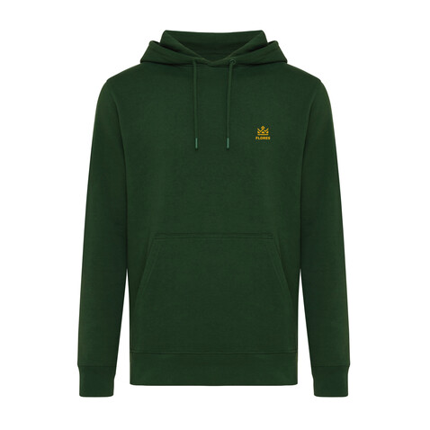 IQONIQ Rila Lightweight Hoodie aus recycelter Baumwolle forest green bedrucken, Art.-Nr. T9404.005.L