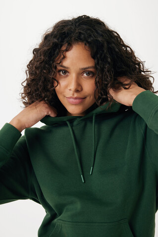 IQONIQ Rila Lightweight Hoodie aus recycelter Baumwolle forest green bedrucken, Art.-Nr. T9404.005.L