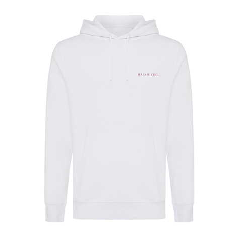 IQONIQ Rila Lightweight Hoodie aus recycelter Baumwolle recycled white bedrucken, Art.-Nr. T9404.004.XS