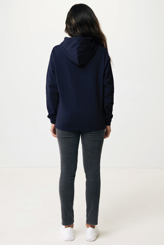 IQONIQ Rila Lightweight Hoodie aus recycelter Baumwolle navy blau bedrucken, Art.-Nr. T9404.002.XL