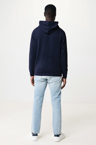 IQONIQ Rila Lightweight Hoodie aus recycelter Baumwolle navy blau bedrucken, Art.-Nr. T9404.002.XL