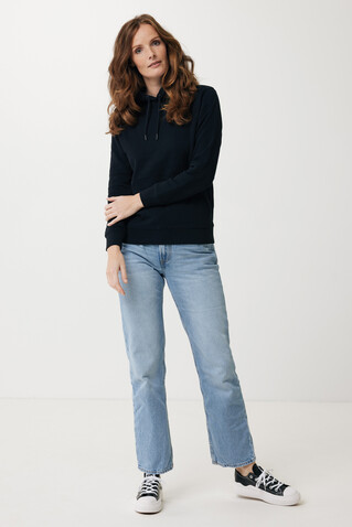 IQONIQ Rila Lightweight Hoodie aus recycelter Baumwolle schwarz bedrucken, Art.-Nr. T9404.001.M