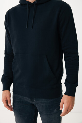 IQONIQ Rila Lightweight Hoodie aus recycelter Baumwolle schwarz bedrucken, Art.-Nr. T9404.001.M