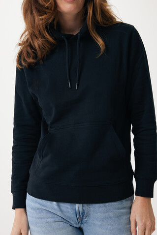 IQONIQ Rila Lightweight Hoodie aus recycelter Baumwolle schwarz bedrucken, Art.-Nr. T9404.001.M
