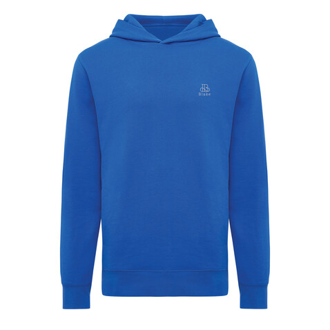 IQONIQ Yengo Hoodie mit Seitentaschen aus rec. Baumwolle Königsblau bedrucken, Art.-Nr. T9405.025.XXXL