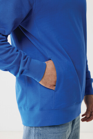 IQONIQ Yengo Hoodie mit Seitentaschen aus rec. Baumwolle Königsblau bedrucken, Art.-Nr. T9405.025.XXXL