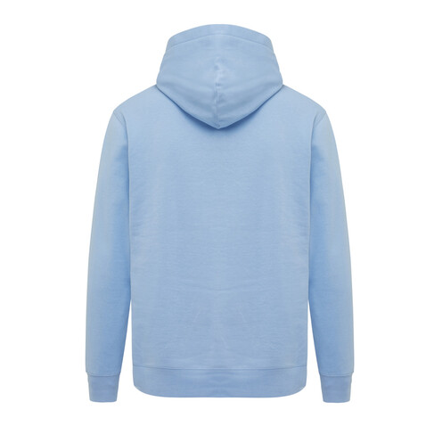 IQONIQ Yengo Hoodie mit Seitentaschen aus rec. Baumwolle sky blue bedrucken, Art.-Nr. T9405.022.L