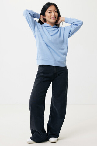 IQONIQ Yengo Hoodie mit Seitentaschen aus rec. Baumwolle sky blue bedrucken, Art.-Nr. T9405.022.L