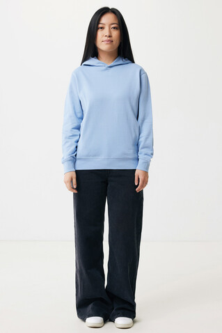 IQONIQ Yengo Hoodie mit Seitentaschen aus rec. Baumwolle sky blue bedrucken, Art.-Nr. T9405.022.L