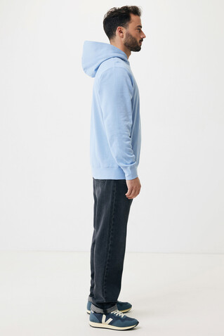 IQONIQ Yengo Hoodie mit Seitentaschen aus rec. Baumwolle sky blue bedrucken, Art.-Nr. T9405.022.L