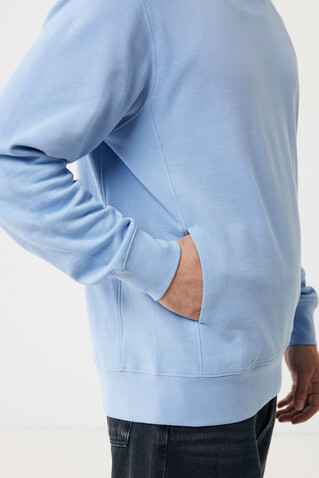IQONIQ Yengo Hoodie mit Seitentaschen aus rec. Baumwolle sky blue bedrucken, Art.-Nr. T9405.022.L