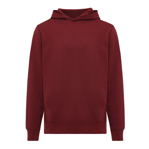 IQONIQ Yengo Hoodie mit Seitentaschen aus rec. Baumwolle burgunderrot bedrucken, Art.-Nr. T9405.007.XXXL