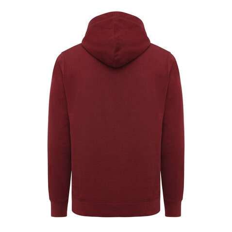 IQONIQ Yengo Hoodie mit Seitentaschen aus rec. Baumwolle burgunderrot bedrucken, Art.-Nr. T9405.007.XXXL