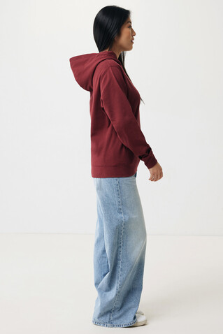 IQONIQ Yengo Hoodie mit Seitentaschen aus rec. Baumwolle burgunderrot bedrucken, Art.-Nr. T9405.007.XXXL
