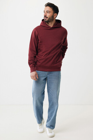 IQONIQ Yengo Hoodie mit Seitentaschen aus rec. Baumwolle burgunderrot bedrucken, Art.-Nr. T9405.007.XXXL