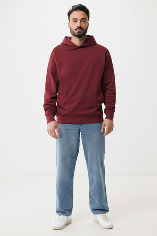 IQONIQ Yengo Hoodie mit Seitentaschen aus rec. Baumwolle burgunderrot bedrucken, Art.-Nr. T9405.007.XXXL
