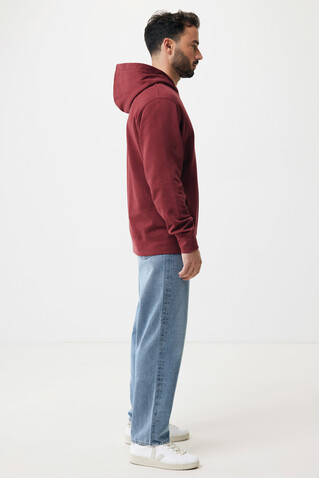 IQONIQ Yengo Hoodie mit Seitentaschen aus rec. Baumwolle burgunderrot bedrucken, Art.-Nr. T9405.007.XXXL