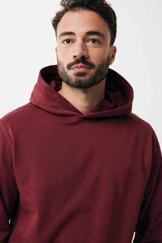 IQONIQ Yengo Hoodie mit Seitentaschen aus rec. Baumwolle burgunderrot bedrucken, Art.-Nr. T9405.007.XXXL