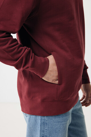 IQONIQ Yengo Hoodie mit Seitentaschen aus rec. Baumwolle burgunderrot bedrucken, Art.-Nr. T9405.007.XXXL