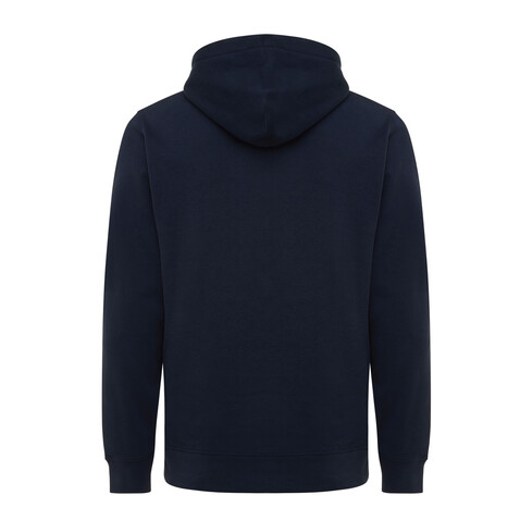 IQONIQ Yengo Hoodie mit Seitentaschen aus rec. Baumwolle navy blau bedrucken, Art.-Nr. T9405.002.XXL