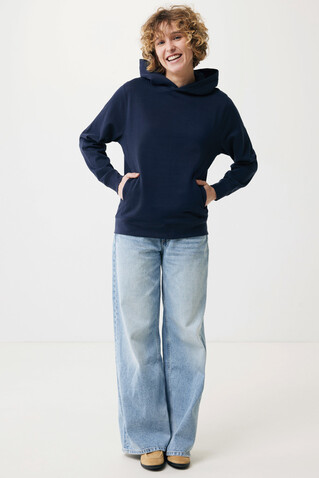 IQONIQ Yengo Hoodie mit Seitentaschen aus rec. Baumwolle navy blau bedrucken, Art.-Nr. T9405.002.XXL