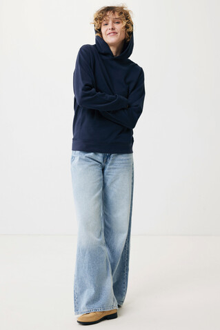 IQONIQ Yengo Hoodie mit Seitentaschen aus rec. Baumwolle navy blau bedrucken, Art.-Nr. T9405.002.XXL