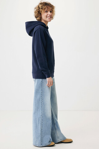 IQONIQ Yengo Hoodie mit Seitentaschen aus rec. Baumwolle navy blau bedrucken, Art.-Nr. T9405.002.XXL