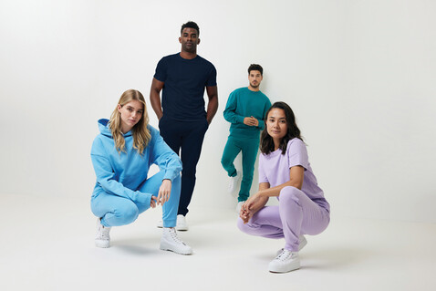 IQONIQ Cooper Jogger aus recycelter Baumwolle verdigris bedrucken, Art.-Nr. T9500.009.XXL