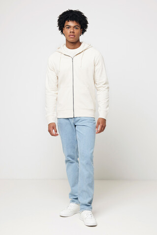 IQONIQ Abisko Zip-Kapuzenpullover aus recycelter Baumwolle natural raw bedrucken, Art.-Nr. T9600.018.5XL