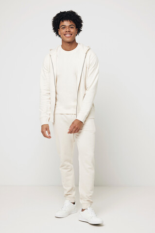 IQONIQ Abisko Zip-Kapuzenpullover aus recycelter Baumwolle natural raw bedrucken, Art.-Nr. T9600.018.5XL
