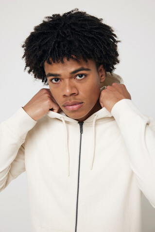 IQONIQ Abisko Zip-Kapuzenpullover aus recycelter Baumwolle natural raw bedrucken, Art.-Nr. T9600.018.5XL