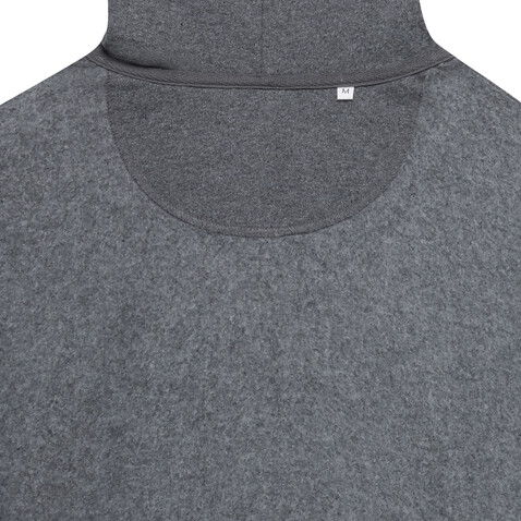 IQONIQ Abisko Zip-Kapuzenpullover aus recycelter Baumwolle heather anthracite bedrucken, Art.-Nr. T9600.014.M