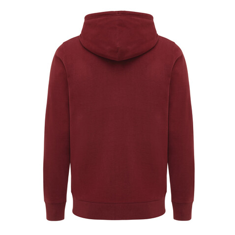 IQONIQ Abisko Zip-Kapuzenpullover aus recycelter Baumwolle burgunderrot bedrucken, Art.-Nr. T9600.007.S