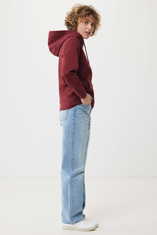 IQONIQ Abisko Zip-Kapuzenpullover aus recycelter Baumwolle burgunderrot bedrucken, Art.-Nr. T9600.007.S