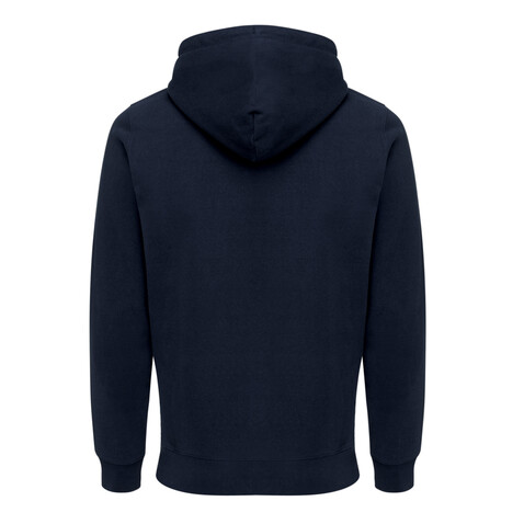 IQONIQ Abisko Zip-Kapuzenpullover aus recycelter Baumwolle navy blau bedrucken, Art.-Nr. T9600.002.4XL