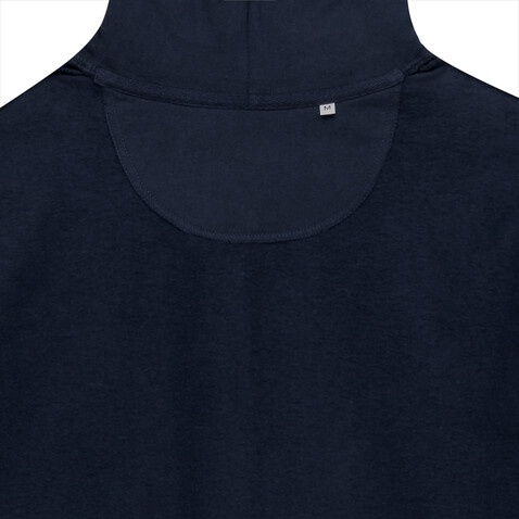 IQONIQ Abisko Zip-Kapuzenpullover aus recycelter Baumwolle navy blau bedrucken, Art.-Nr. T9600.002.4XL