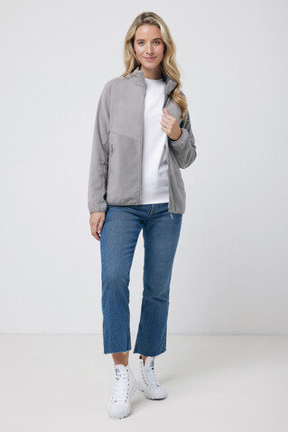 IQONIQ Talung Mikrofleece Jacke aus recyceltem Polyester storm grey bedrucken, Art.-Nr. T9603.027.XXXL