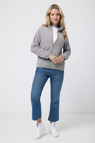 IQONIQ Talung Mikrofleece Jacke aus recyceltem Polyester storm grey bedrucken, Art.-Nr. T9603.027.XXXL