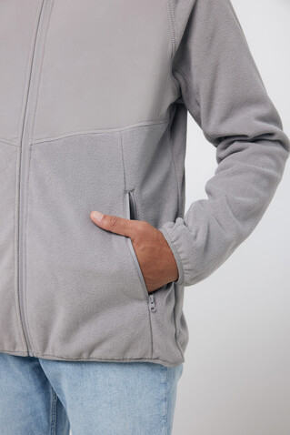 IQONIQ Talung Mikrofleece Jacke aus recyceltem Polyester storm grey bedrucken, Art.-Nr. T9603.027.XXXL