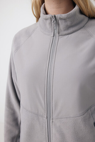 IQONIQ Talung Mikrofleece Jacke aus recyceltem Polyester storm grey bedrucken, Art.-Nr. T9603.027.XXXL