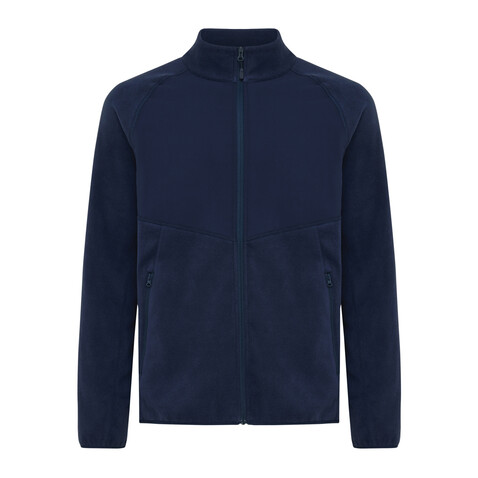 IQONIQ Talung Mikrofleece Jacke aus recyceltem Polyester navy blau bedrucken, Art.-Nr. T9603.002.XXL