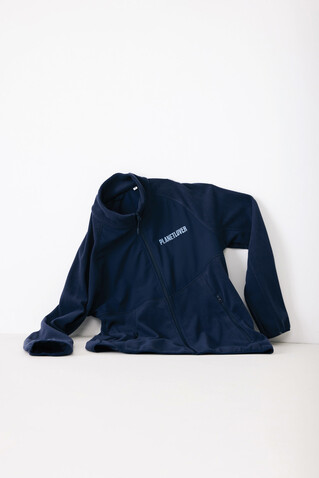 IQONIQ Talung Mikrofleece Jacke aus recyceltem Polyester navy blau bedrucken, Art.-Nr. T9603.002.XXL