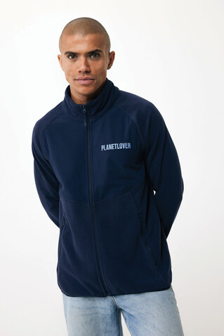 IQONIQ Talung Mikrofleece Jacke aus recyceltem Polyester navy blau bedrucken, Art.-Nr. T9603.002.XXL