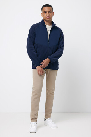IQONIQ Talung Mikrofleece Jacke aus recyceltem Polyester navy blau bedrucken, Art.-Nr. T9603.002.XXL