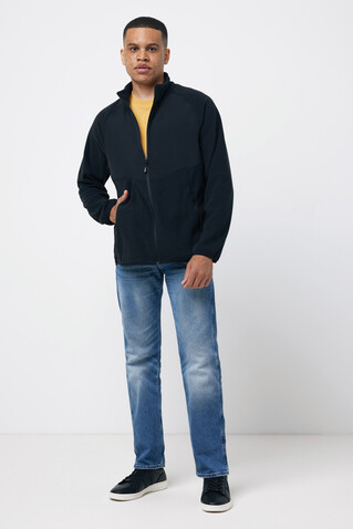 IQONIQ Talung Mikrofleece Jacke aus recyceltem Polyester schwarz bedrucken, Art.-Nr. T9603.001.5XL