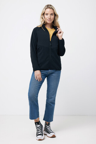 IQONIQ Talung Mikrofleece Jacke aus recyceltem Polyester schwarz bedrucken, Art.-Nr. T9603.001.5XL