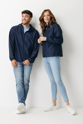 IQONIQ Logan Lightweight Jacke aus recyceltem Polyester navy blau bedrucken, Art.-Nr. T9701.002.S