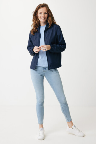 IQONIQ Logan Lightweight Jacke aus recyceltem Polyester navy blau bedrucken, Art.-Nr. T9701.002.S